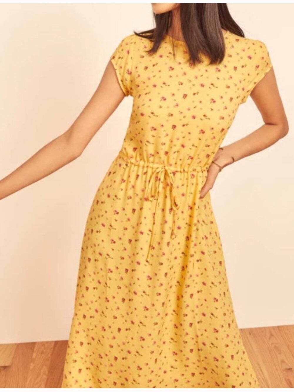 Reformation Rockwell Dress Yellow Size 0 - Picture 2 of 8